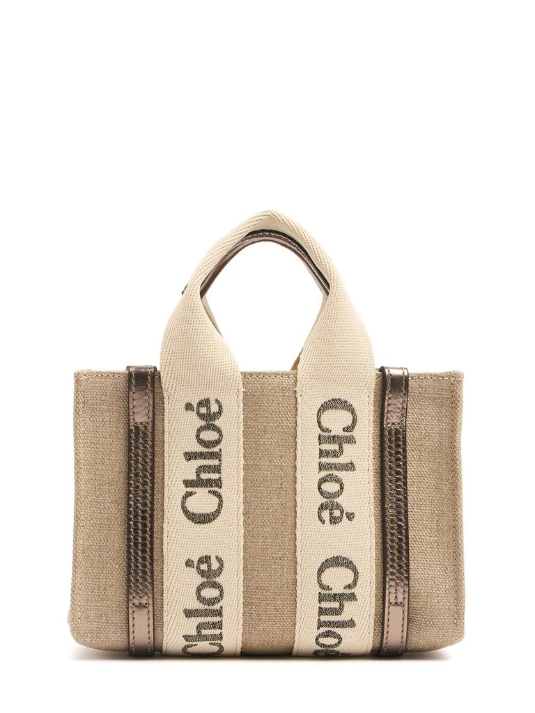 Chloé Mini Woody Canvas Top Handle Bag 1