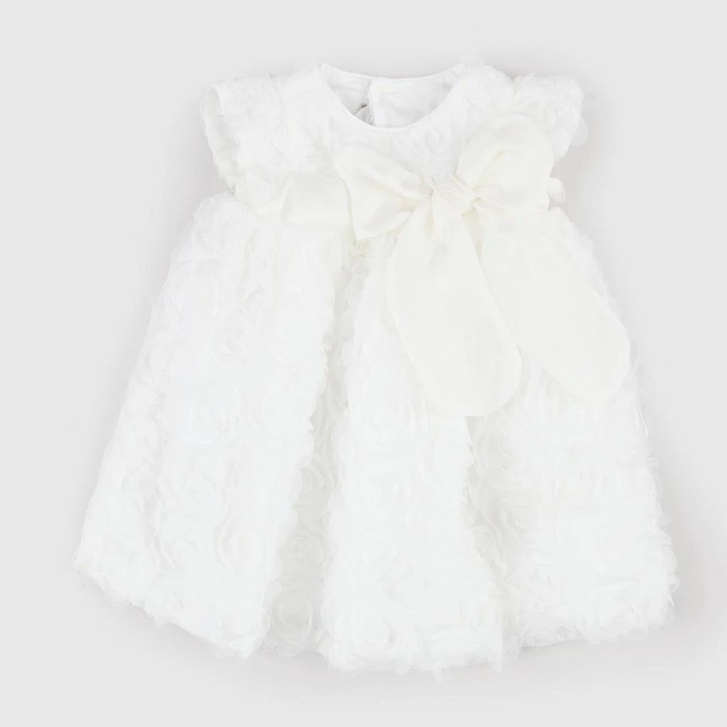 LA STUPENDERIA La Stupenderia Round Neck Ruffled Dress