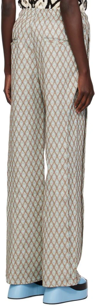ANDERSSON BELL Beige & Blue Makeni Trousers 3