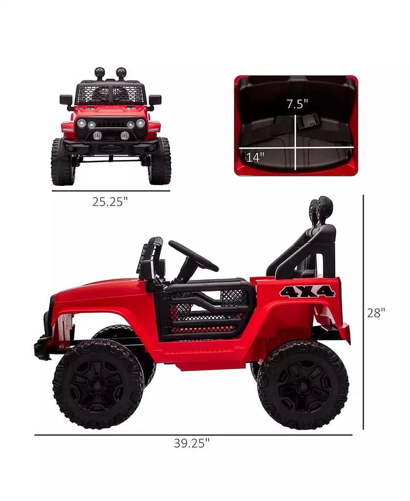 HONGGE 12V Kids Ride On Truck with Remote and Suspension 2