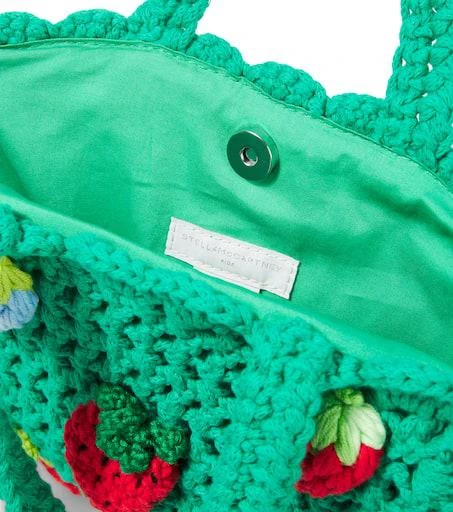 Stella McCartney Embroidered crochet tote bag 2