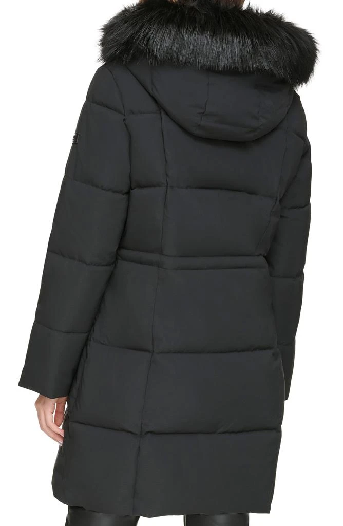 DKNY Puffer Jacket with Faux Fur Hood 2