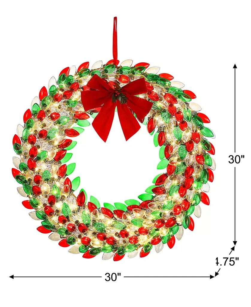Mr. Christmas 30" Retro C9 Bulb Wreath 2