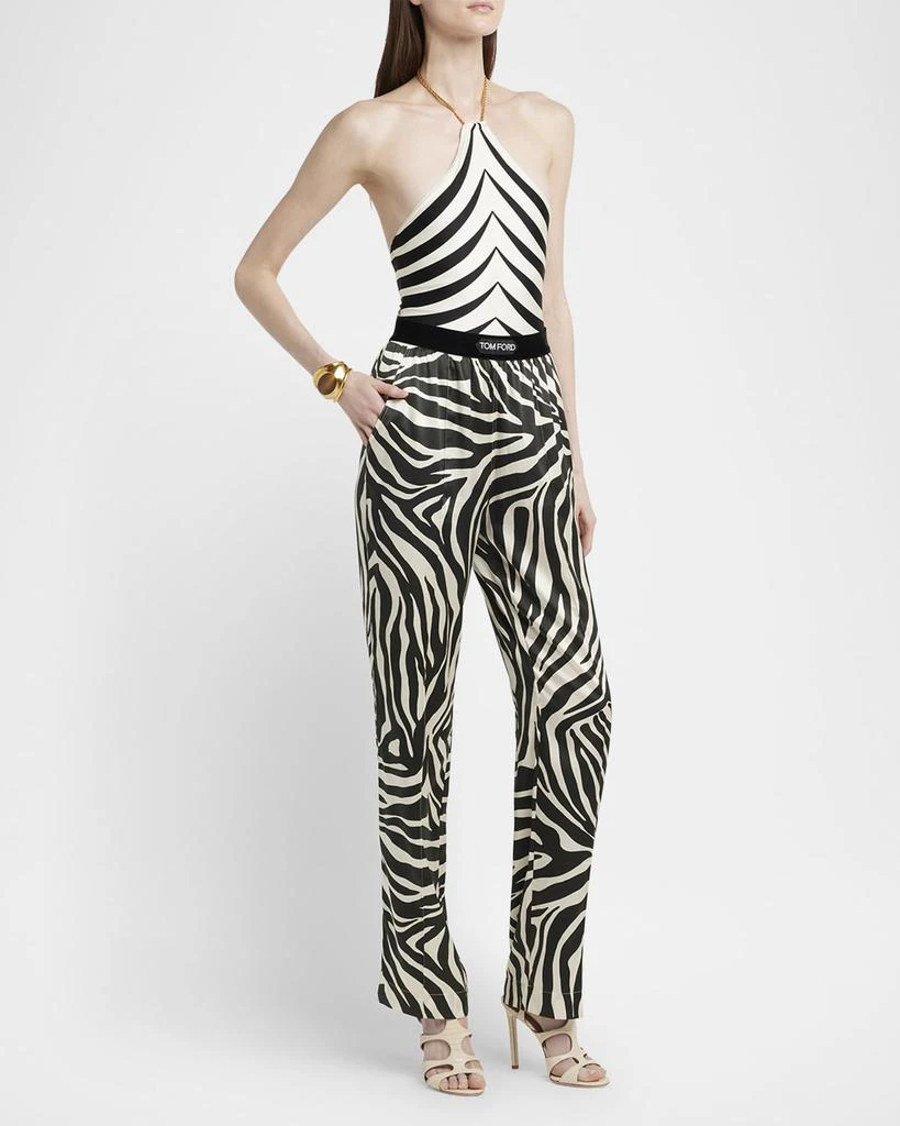 Tom Ford Optical Zebra-Print Silk Pajama Pants 2
