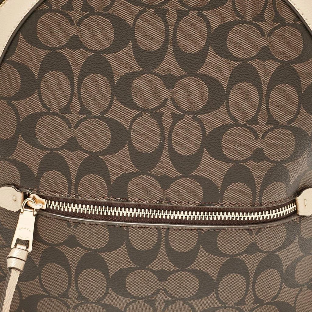 Coach Coach Gold/Brown Signature Coated Canvas and Leather Jordyn Backpack 5