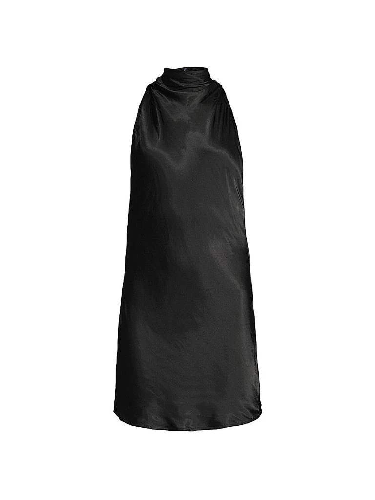 SAU LEE Penny Satin Halter Minidress 1