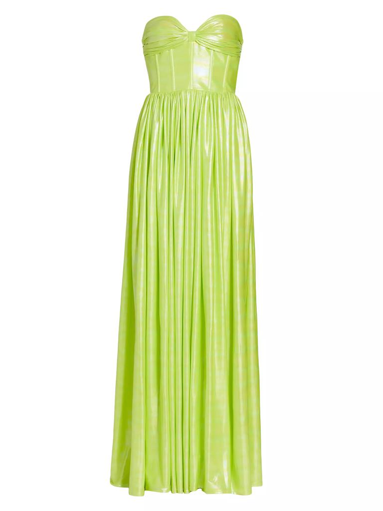 BRONX AND BANCO Florence Strapless Metallic Gown