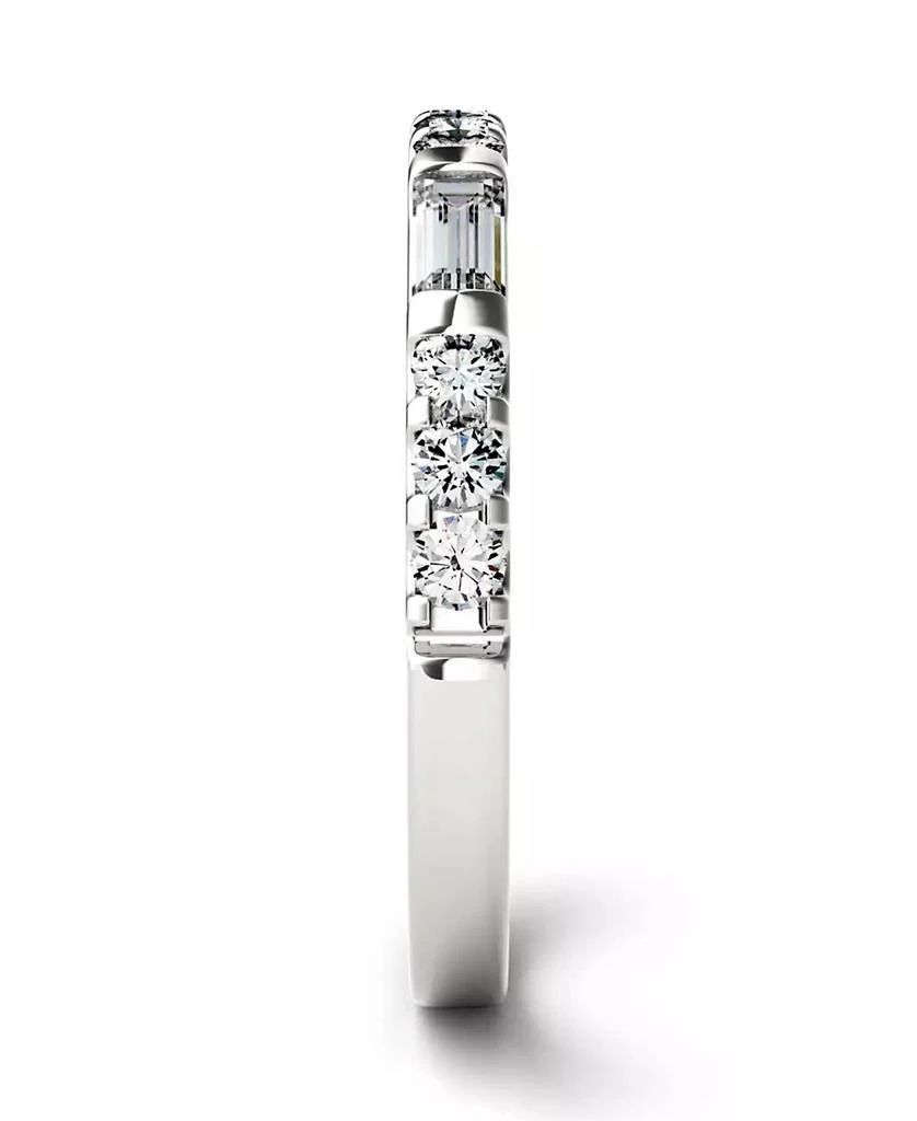 Charles & Colvard Moissanite Round and Baguette Stackable Ring (1/2 ct. tw. Diamond Equivalent) in 14k White Gold 5