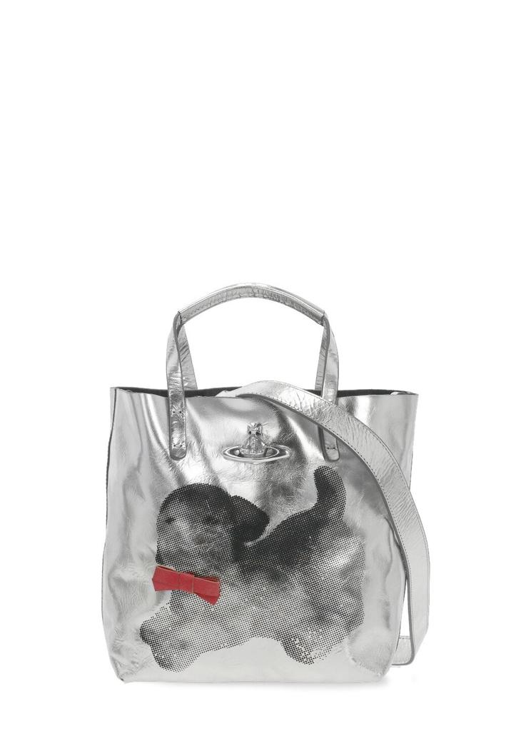 【Vivienne Westwood】Granny Frame Orb velvet トートバッグ Granny Frame Orb velvet tote bag in black - Vivienne