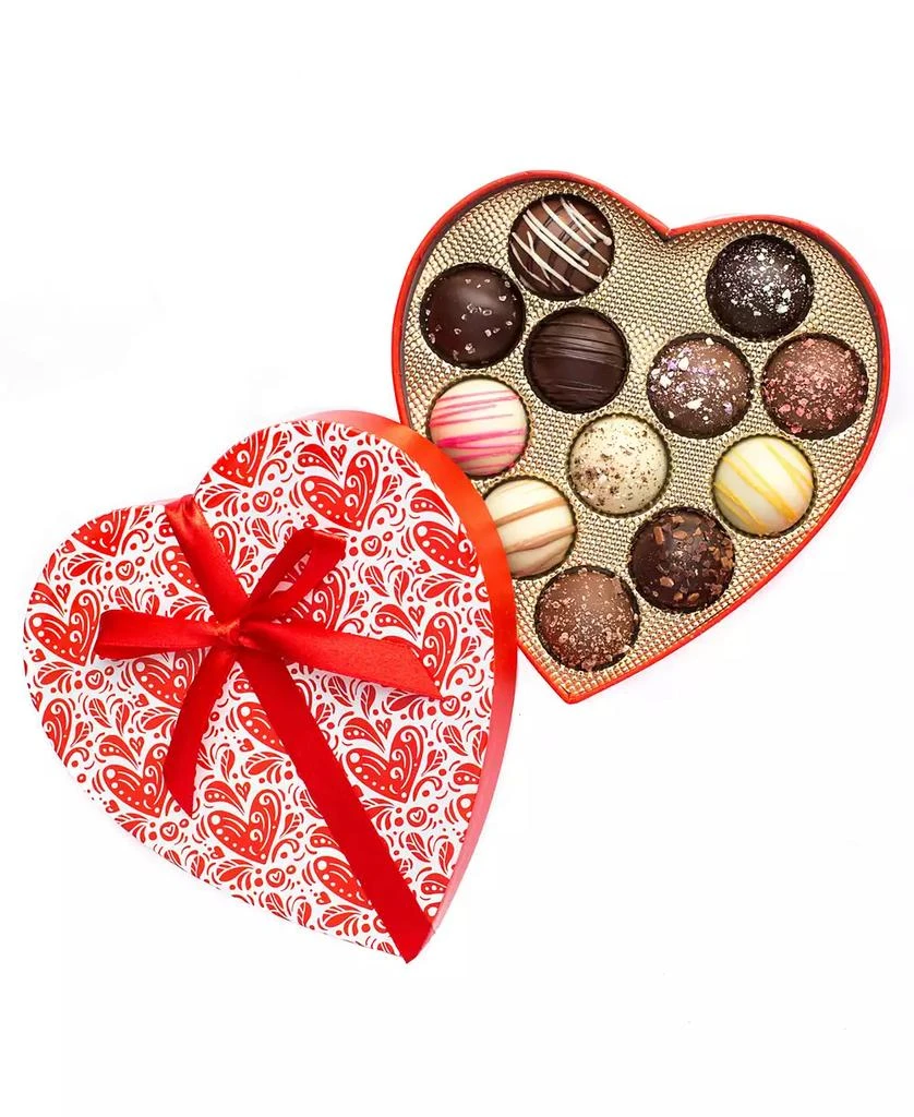 Sugar Plum Chocolates Valentine
s Day Heart Truffles, 12 Pieces