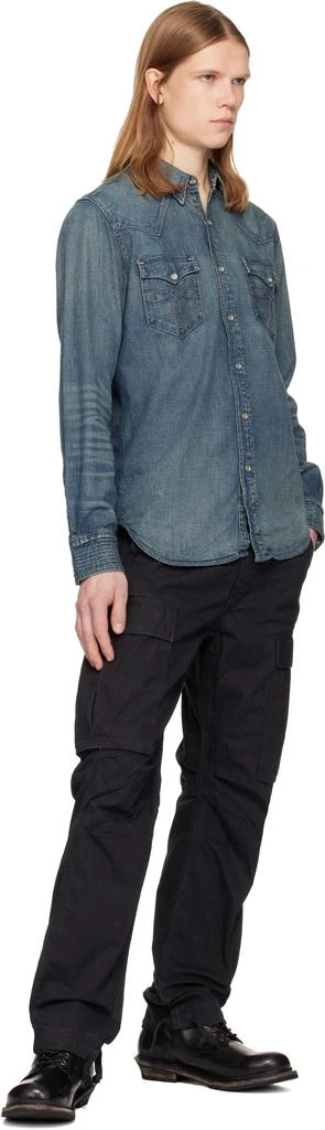 RRL Black Surplus Poplin Cargo Pants 4