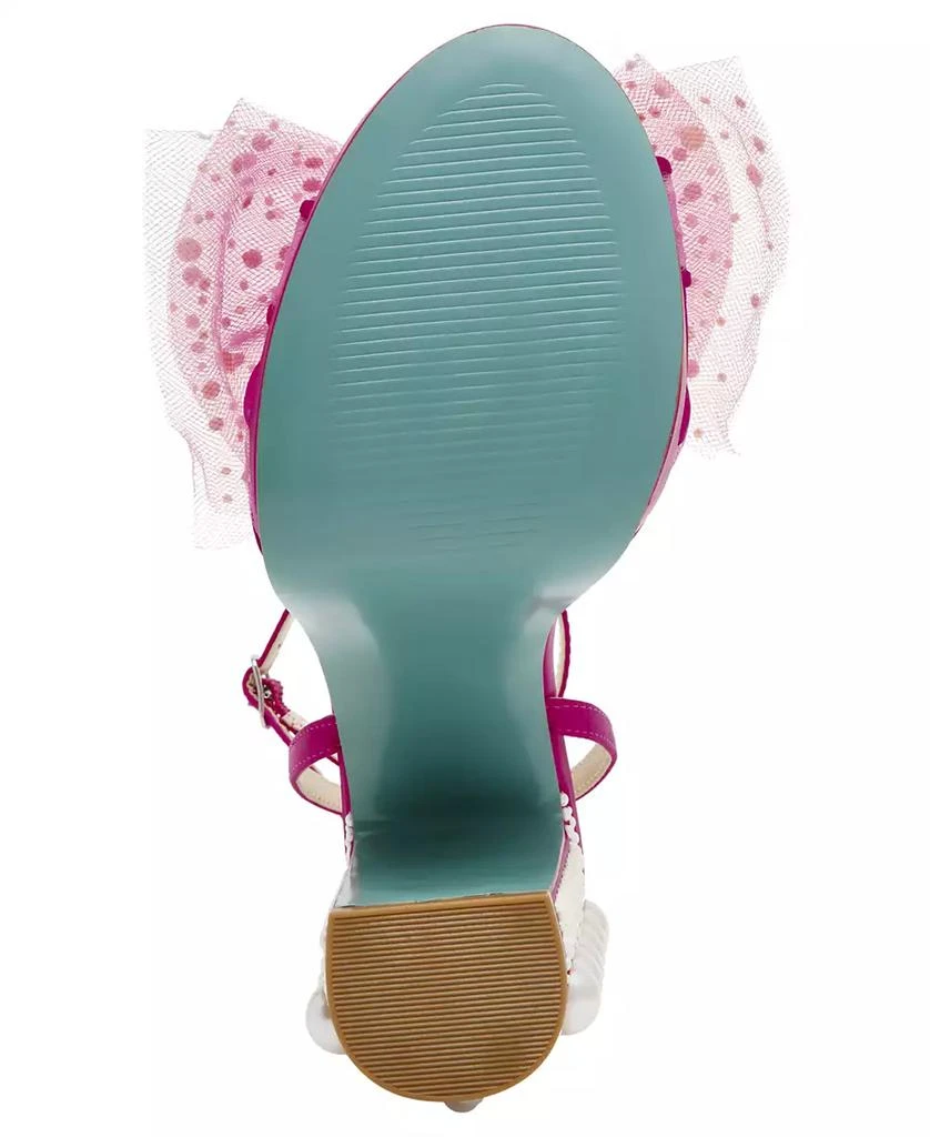 Betsey Johnson Women's Lulu Mesh Bow Block Heel Dress Sandals - Shoes -  Free Shipping - BeyondStyle