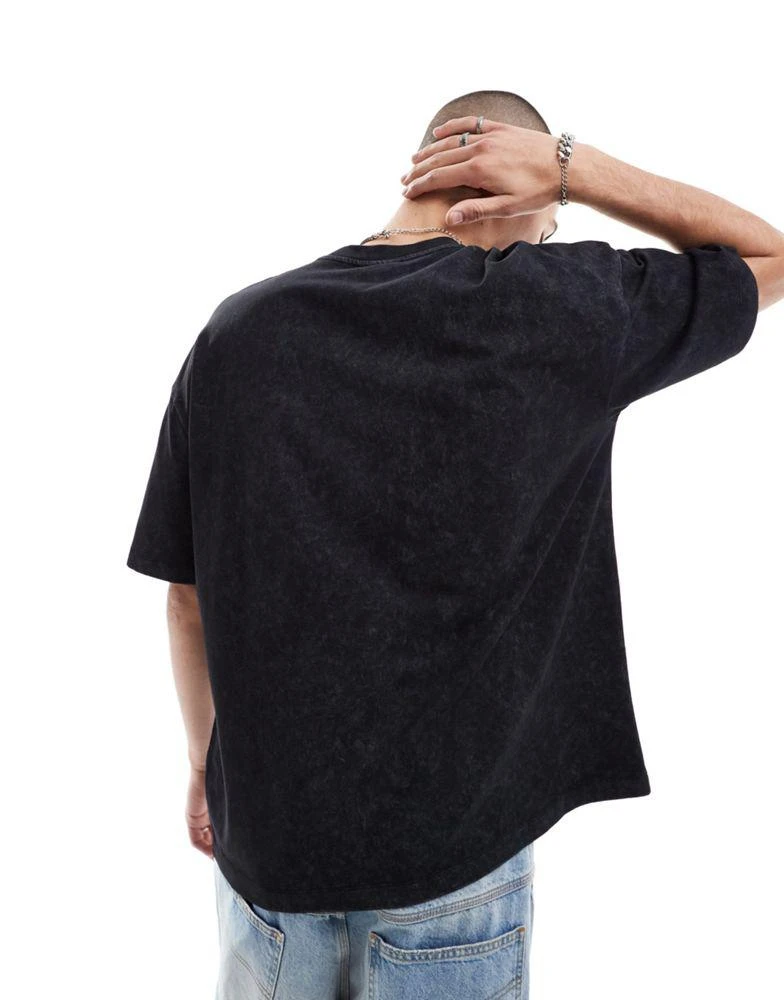 ASOS ASOS DESIGN unisex oversized license t-shirt in washed black with Star Wars graphic print 4