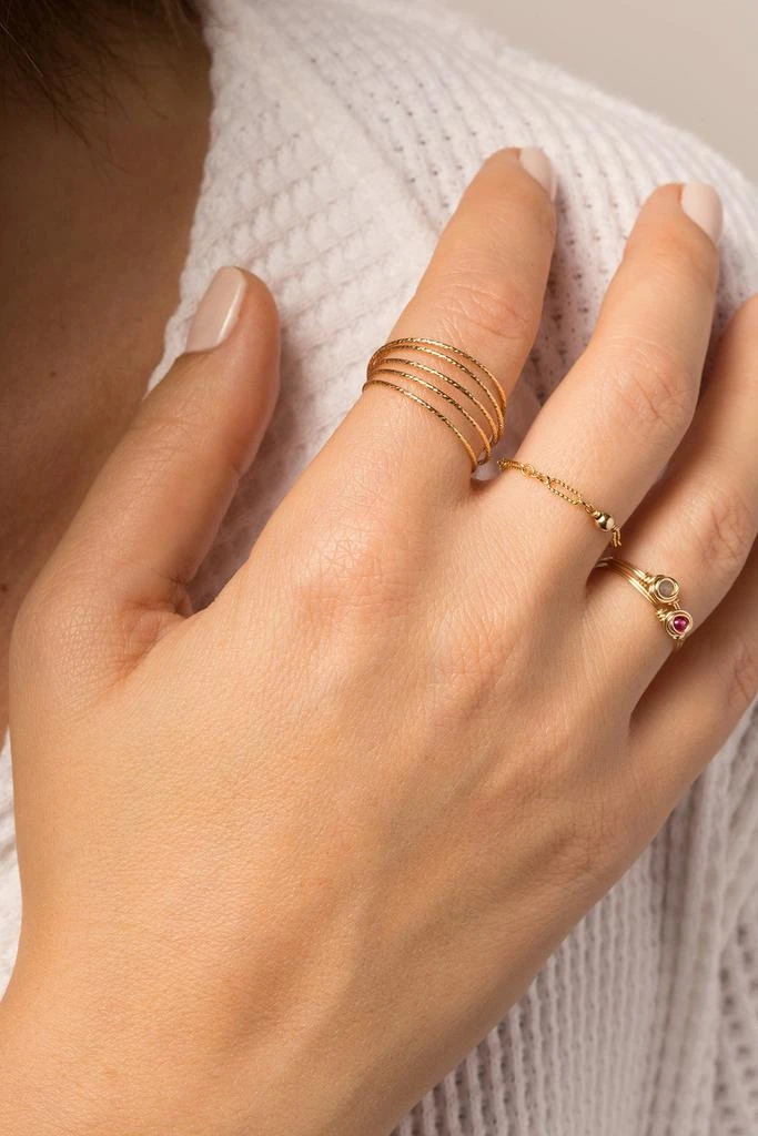 预计3周后发货 YAY Paris Bague Cha�înette Forçat - Or 3