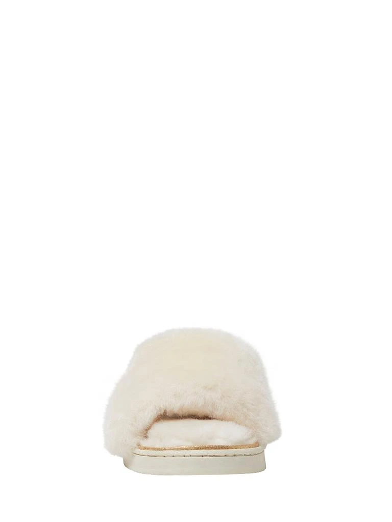 Dear Foams Fireside by  Women's Cairns Genuine Shearling Slide with Metallic Trim 2