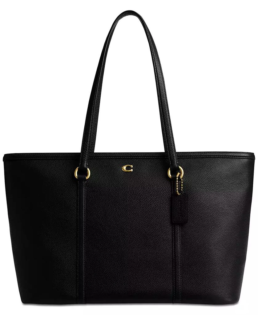 Coach Excl WHSL Refined Pebble Leather Legacy Large Zip Tote 1