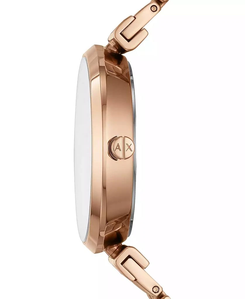 Armani Exchange Women's Rose Gold-Tone Stainless Steel Bracelet Watch 36mm 3