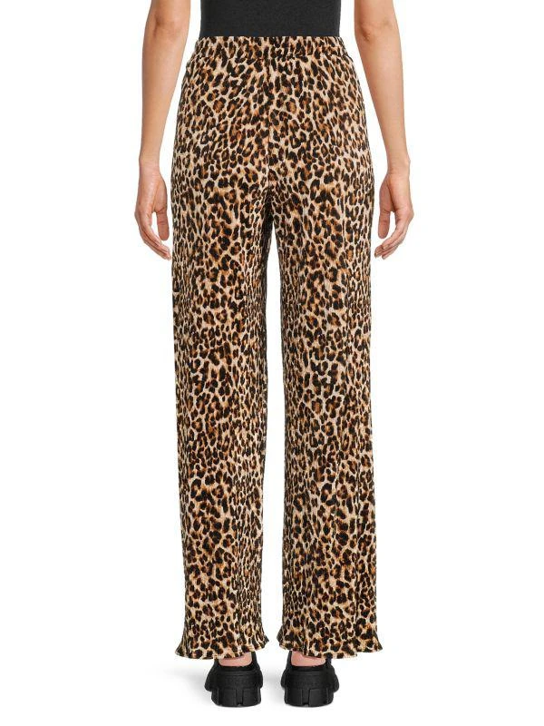 Renee C. Plissé Leopard Print Pants 2