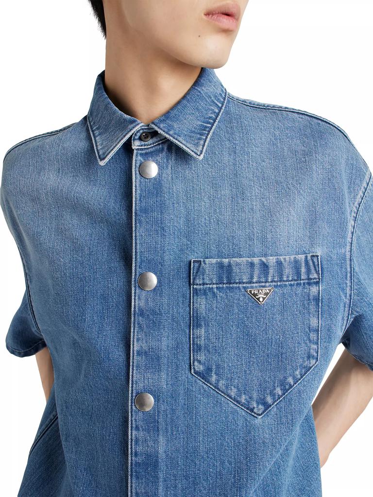 Prada Denim Shirt - Shirts - Free Shipping - BeyondStyle