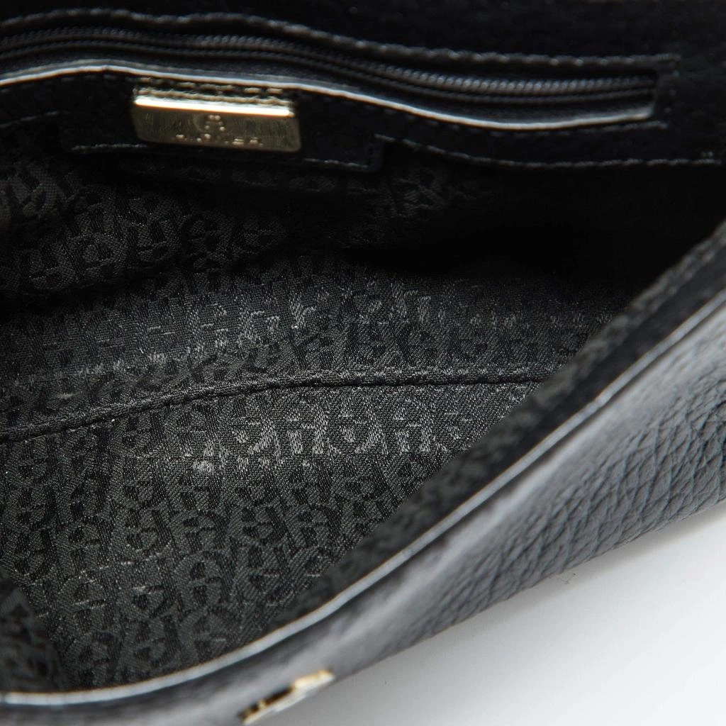 Aigner Aigner Black Leather Flap Crossbody Bag 9