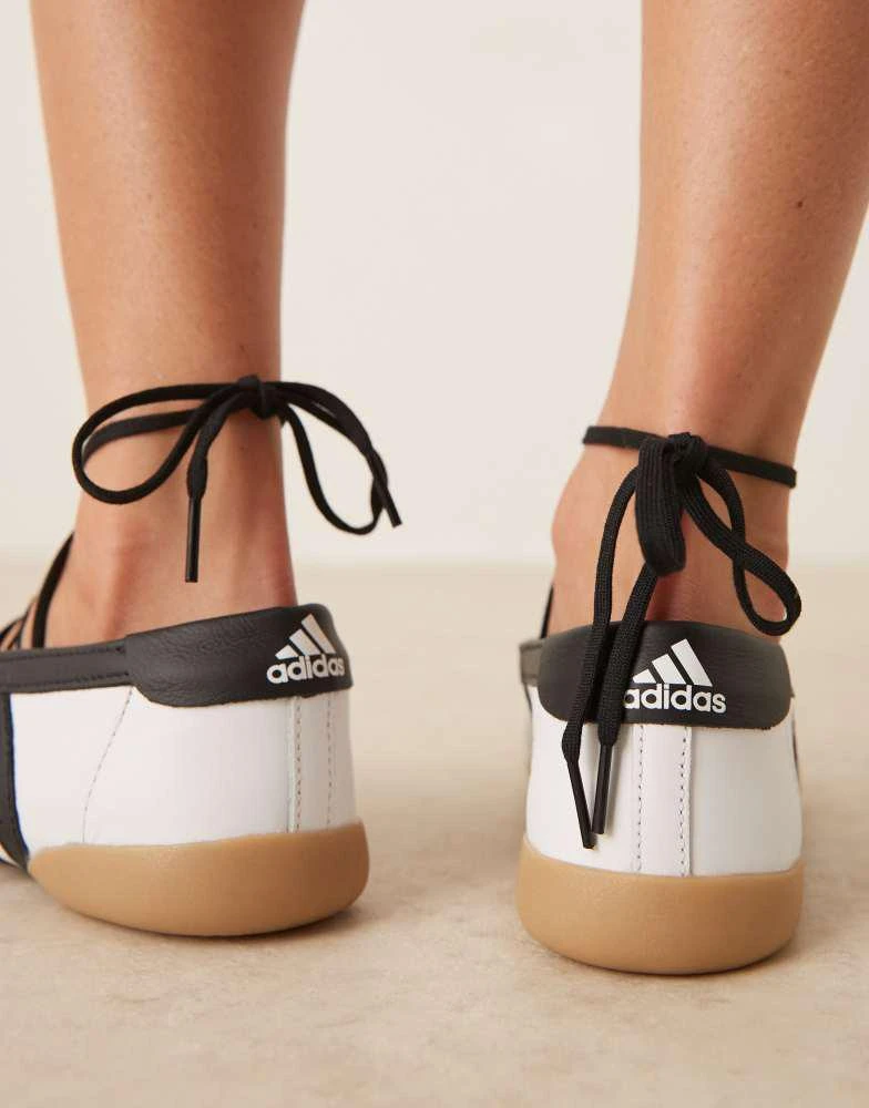 Adidas adidas Originals Taekwondo Mei Ballet trainers in white and black 4
