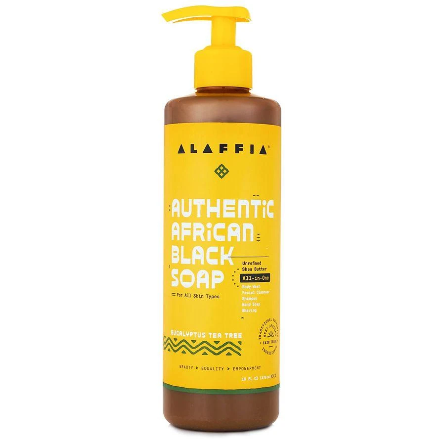 Alaffia Authentic African Black Soap All-In-One Eucalyptus Tea Tree 1