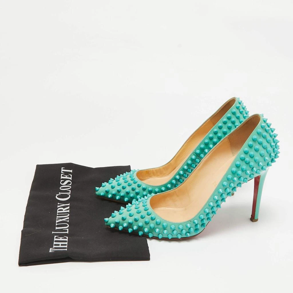 Christian Louboutin Christian Louboutin Green Patent Leather Pigalle Spikes Pumps Size 39 10