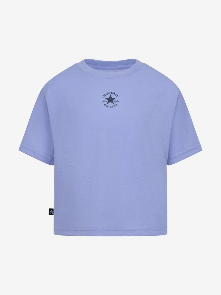 Converse Converse Girls Chuck Patch Boxy T-Shirt in Blue 1