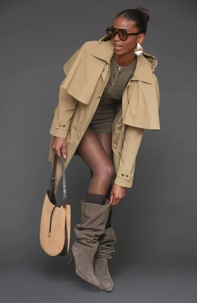 Avec Les Filles Hooded Cape Raincoat 8