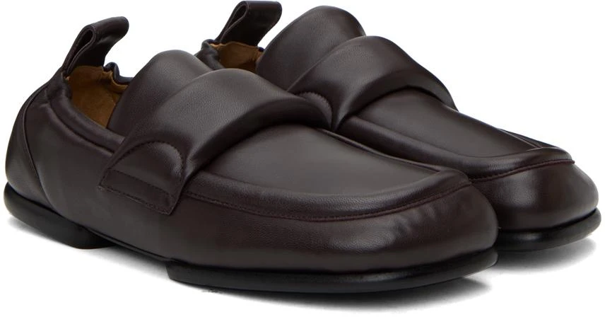 Dries Van Noten Burgundy Padded Loafers 4