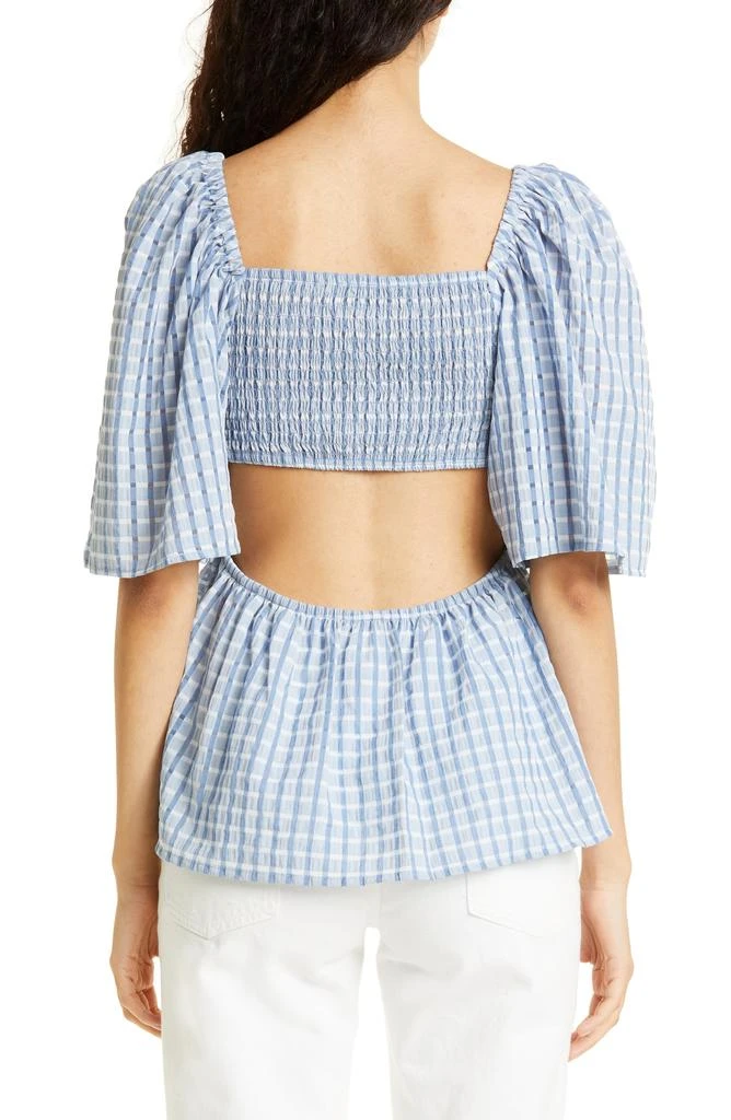 STELLA NOVA Penelope Smocked Cutout Blouse 2