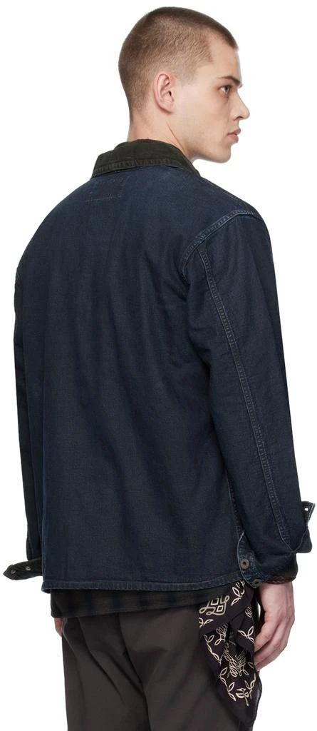 RRL Indigo Buttoned Denim Jacket 3