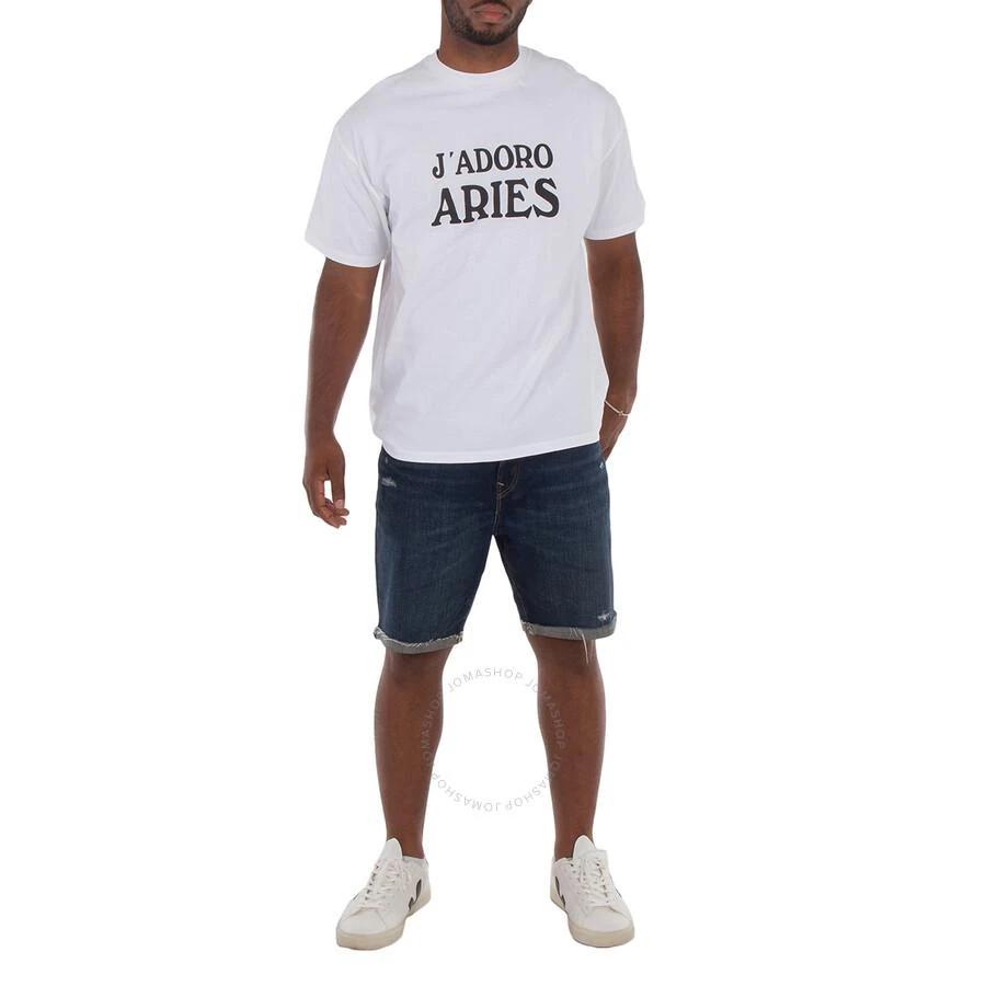 Aries Aries Men's White Baby Fit J'Doro T-Shirt, Size Small 3