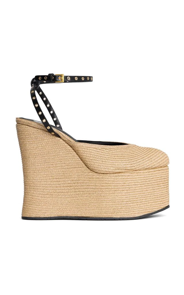 Alaïa ALAÏA - Woven Wedge Platform Pumps - Tan - IT 40 - Moda Operandi 1