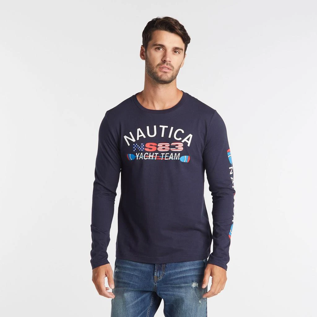 Nautica Nautica Mens Big & Tall Long Sleeve Yacht Team T-Shirt 1