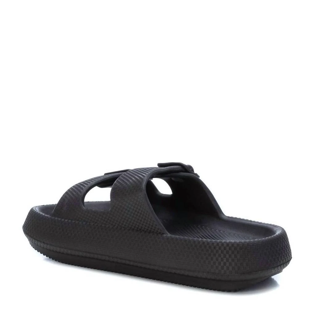 Xti Men's Double Buckle Slides In Black 3