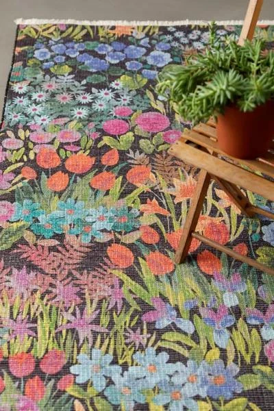 Urban Outfitters Wildflower Fields Printed Rug 2