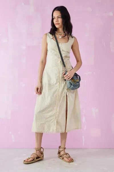 BDG BDG Georgia Utility Ruched Midi Dress 3