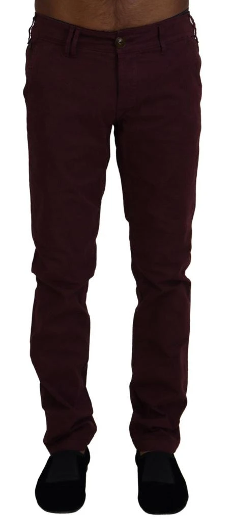 CYCLE CYCLE Maroon Cotton Stretch Skinny Casual  Pants 2