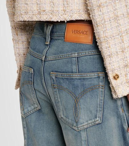 Versace High-rise barrel-leg jeans 6