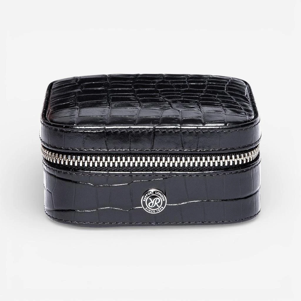 Rapport Rapport Director’s Range Black Leather Small Jewelry Box D336