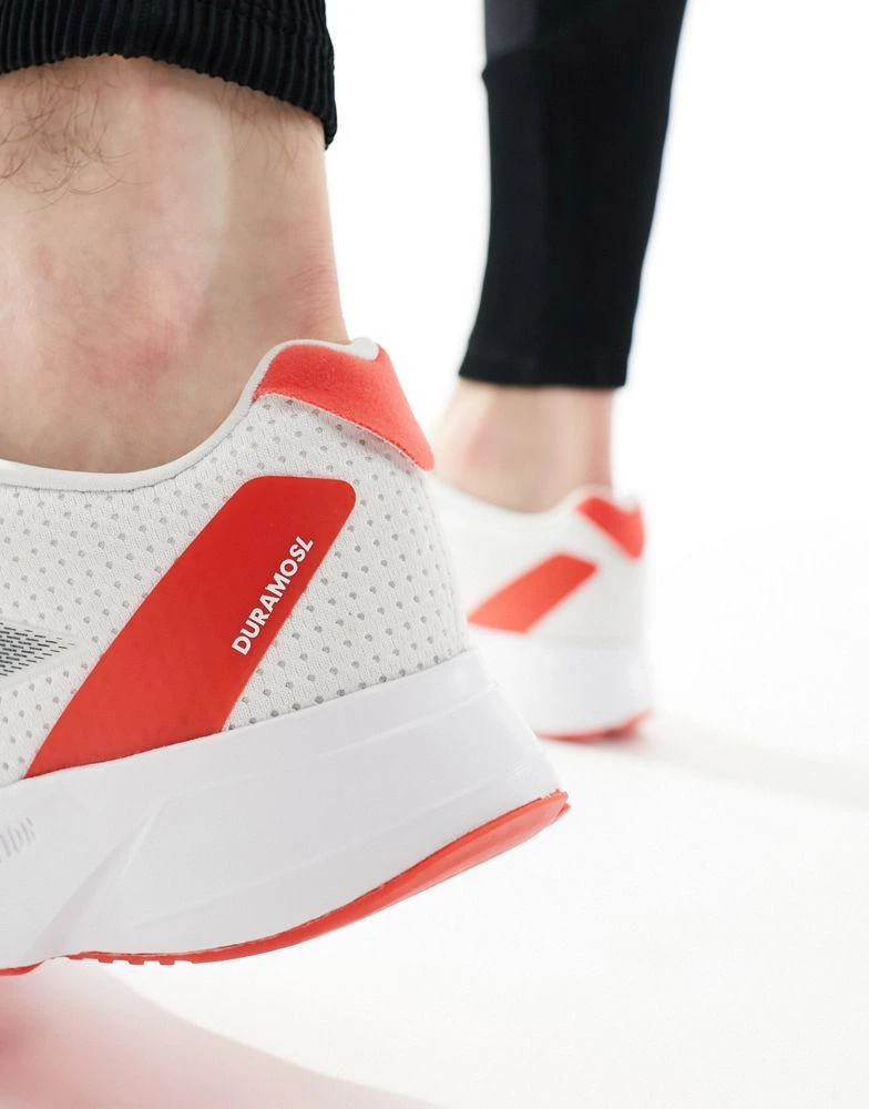 Adidas adidas Running Duramo SL trainers in white black and red 5