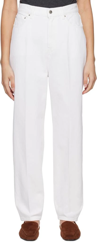 TOTEME White Tapered Jeans 1