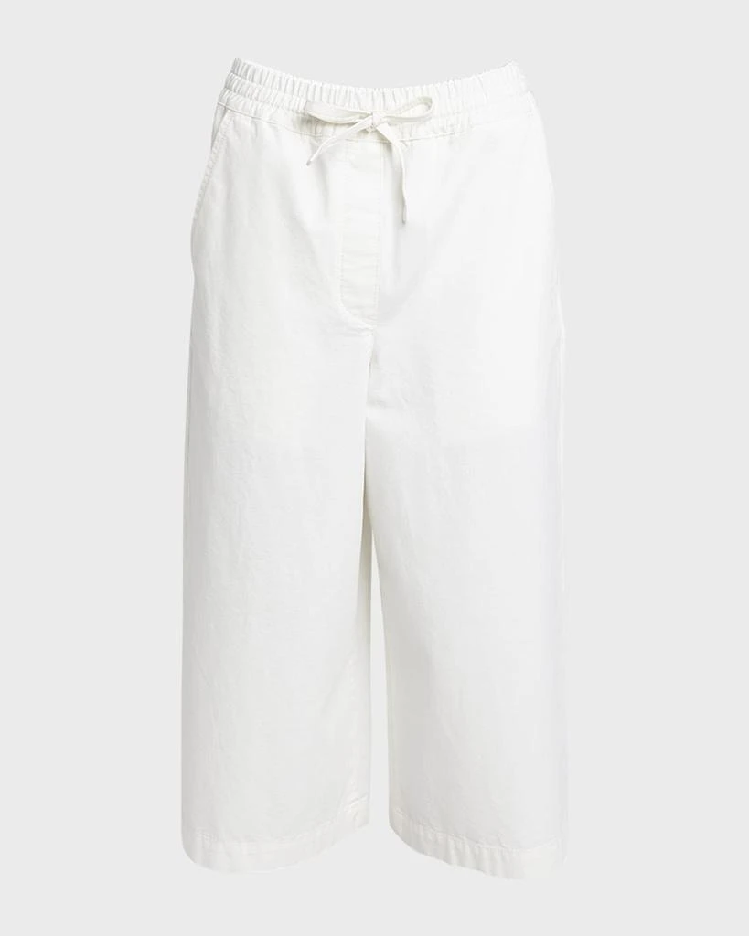 Loewe x Paula Ibiza Anagram Drawstring Wide Leg Cropped Denim Trousers 1