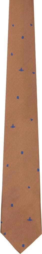 Vivienne Westwood Tan Silk Orb Tie