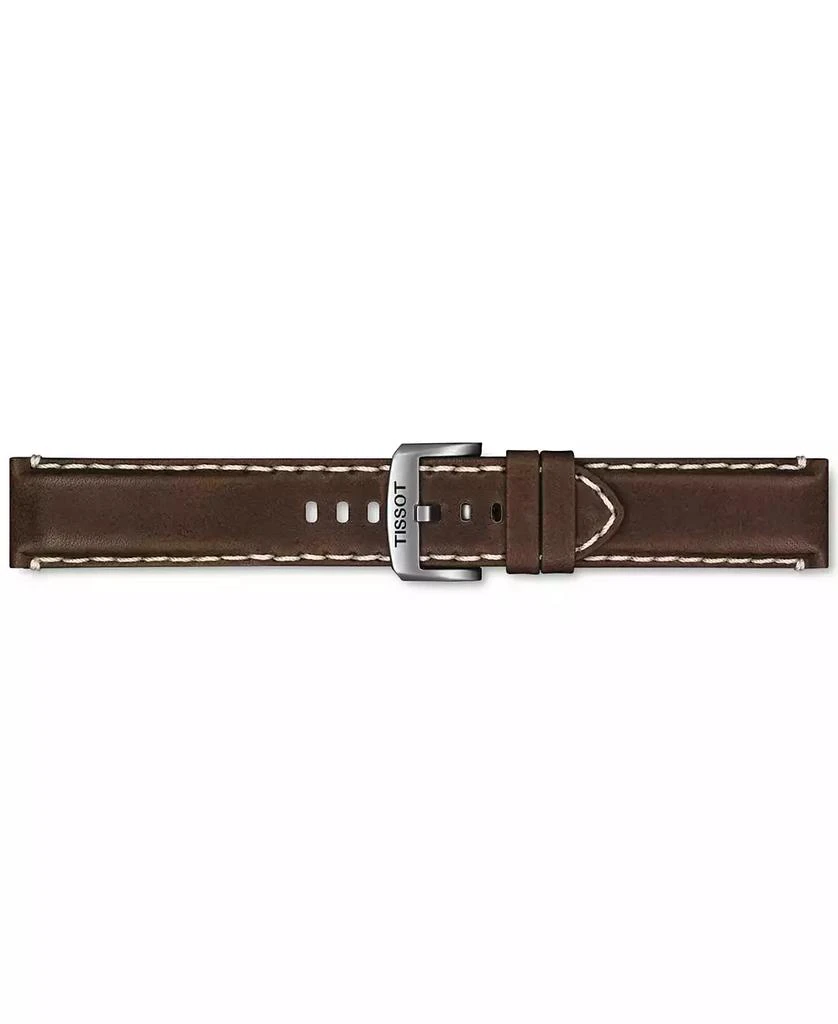 Tissot Men's Swiss Chronograph XL Vintage Brown Leather Strap Watch 45mm 4