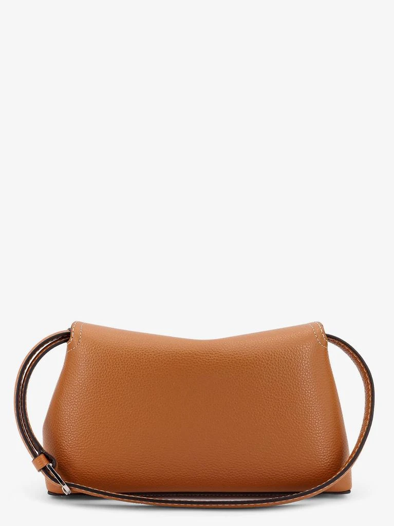 Totême T-Lock leather clutch with contrasting stitching 3