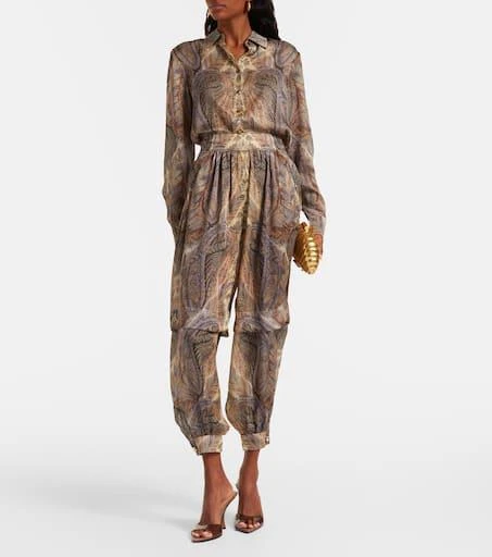 Zimmermann Hypnotic paisley silk tapered pants 2