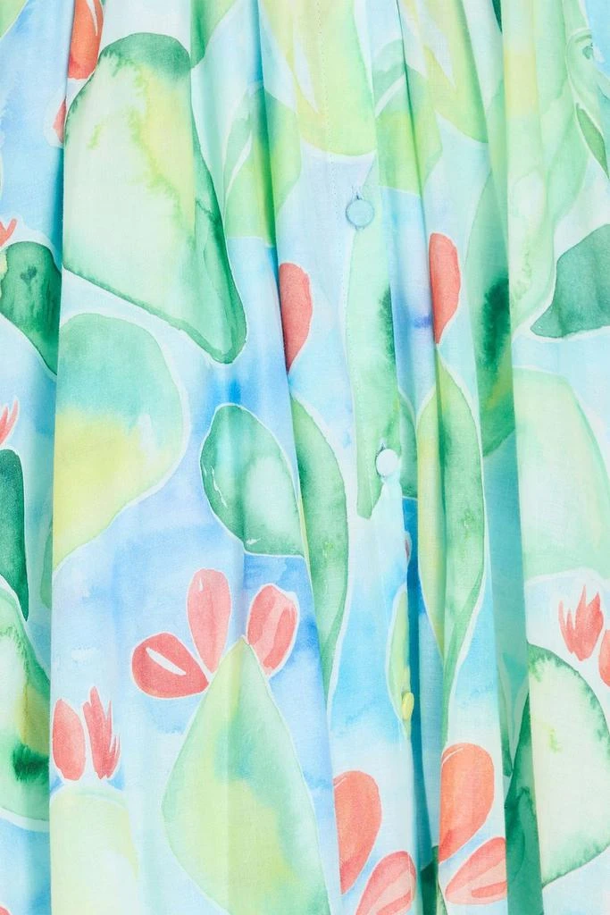 Charo Ruiz Ibiza Cold-shoulder printed cotton-blend voile midi dress 4