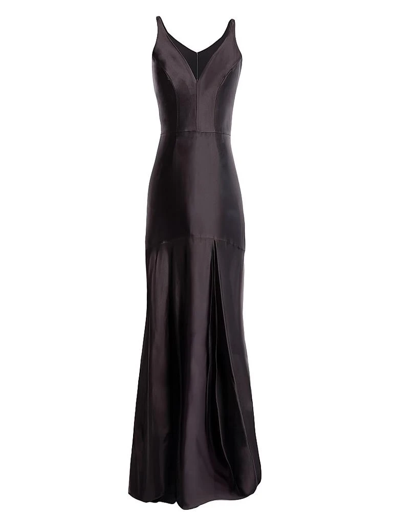 Dress The Population Shirley Seamed Satin Gown 1
